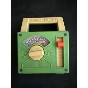 Vintage 1983 Fisher Price Toyland Radio 795‎ Toy Wind Up Music Box Working